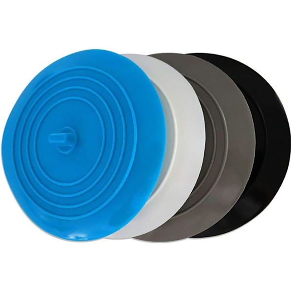 Badproppar Silikon Diskhopropp Köksdiskhopropp 15 CM Diameter för Kök, Badrum och Tvättstuga Universal Avloppspropp Stopper(2 st, Svart)