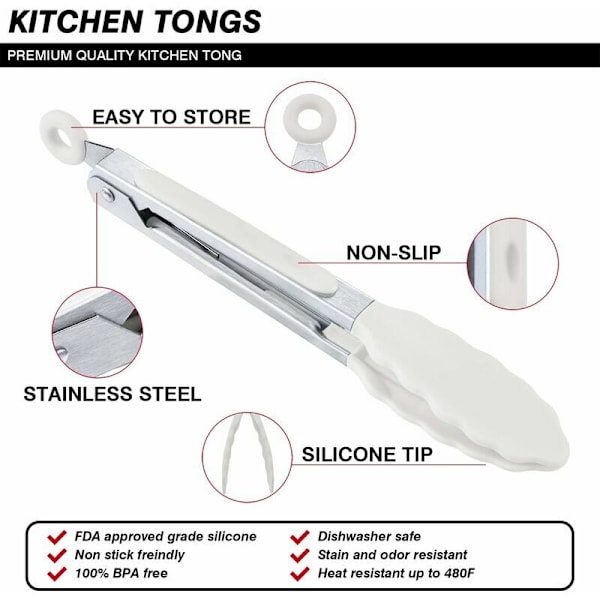 Set med mini silikon serveringstänger 17,8 cm 7 TUM 9 färger.