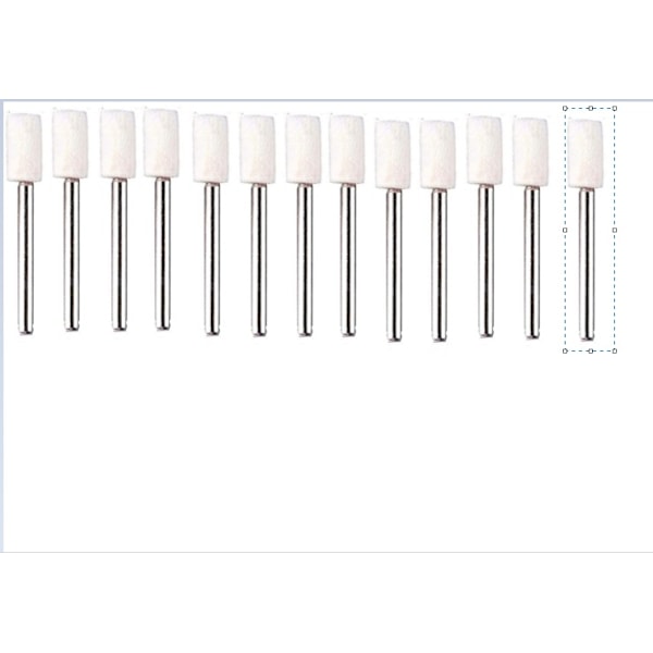 Poleringshette og svampullpoleringsskive Konisk ull slipehode 30PCS (sylinder 3*10MM)