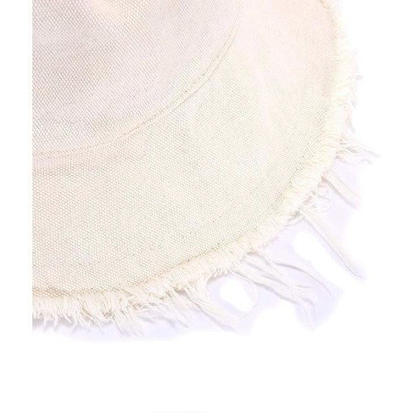 Dam solhatt sommar casual bredbrättad bomulls fiskehatt strand semester reseaccessoar (beige)