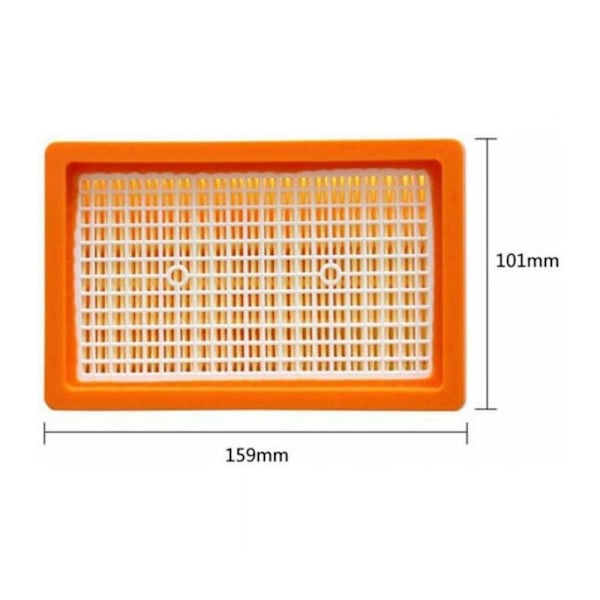 Pakke med 2 erstatningsfiltre for Karcher WD4 WD5 WD6 MV4 MV5 MV6 med flatt flatt