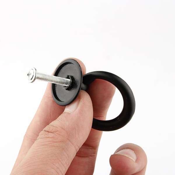 skabsgreb, 10 metalskabsgreb, antik enkelt hul zinklegering (sort)