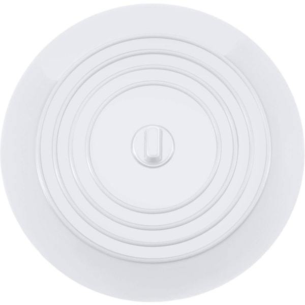 (1 stk, hvid) Silikone badekarprop Køkkenvaskprop 15,3 cm diameter, universel afløbspropper til køkkener, badeværelser og vaskerum.