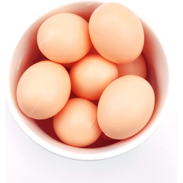 Set med 10 plastfågelägg, konstgjorda hönsägg, ägg för att hjälpa hönor att lägga konstgjorda ägg