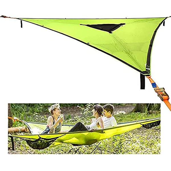 Air Multi - person triangle hammock portable Mesh Fabric hammock air Tree tent leisure net bed（2.8*2.8M）