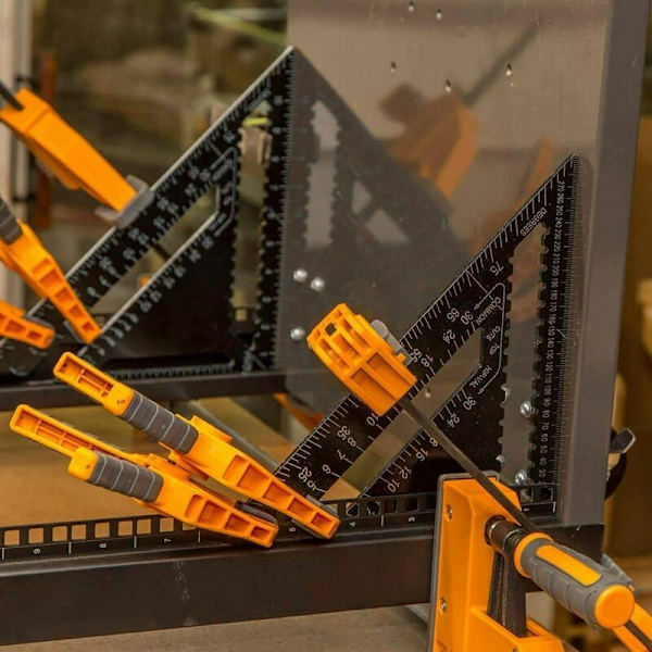 Ammattimainen metrinen kolmiokulma, 30cm/300mm tarkkuustyökalu, alumiiniseos puusepän kulmamitta puunmittaustyökalu Speed ​​Sq