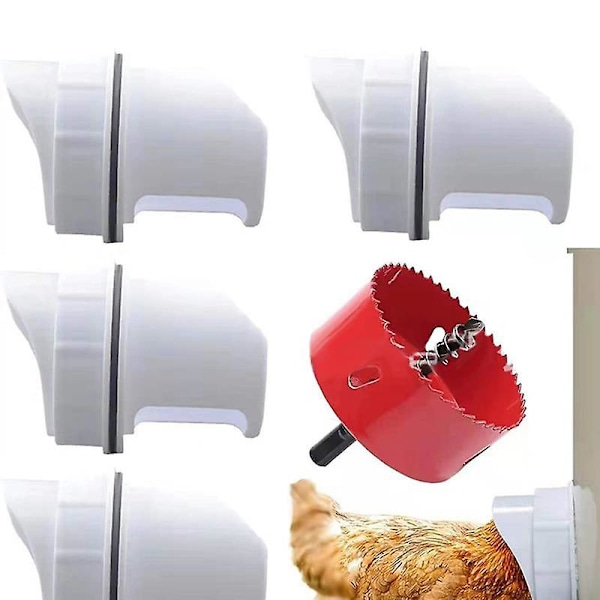 Regnskyddad Fågelfoderportar Set om 5 DIY Fågelfoder Pro-Kit Specialverktyg för att Mata Kycklingar och Ankor
