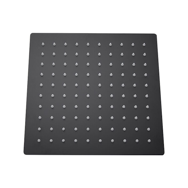 Firkantet dusjhode i rustfritt stål, 8-tommers/20 cm anti-kalk dusjhode - Matt finish, firkantet