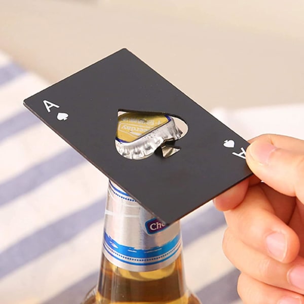 2 Pieces Poker Shape Beer Opener, credit card shape suitable for wallet size, Bottle Opener Bottle Opener Bottle Opener, Corkscrew Jar Opener get to