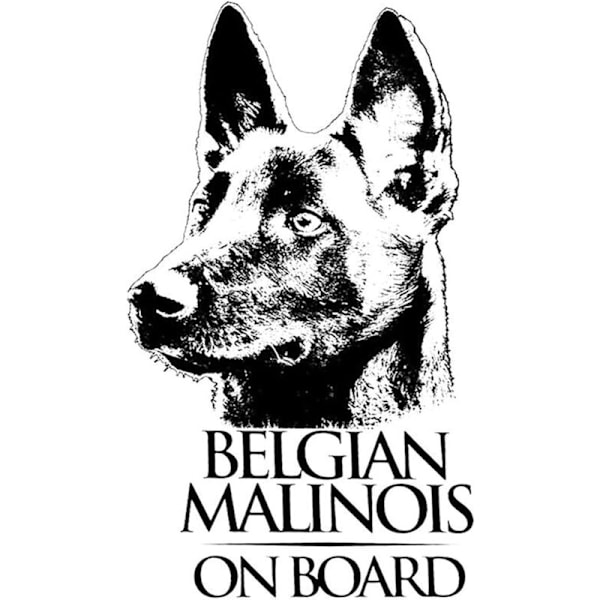 Belgian malinois autotarra musta autotarra 22 cm repeytynyt tarra vedenpitävä belgianpaimenkoira paimenkoira koirat heijastava heijastava tarra