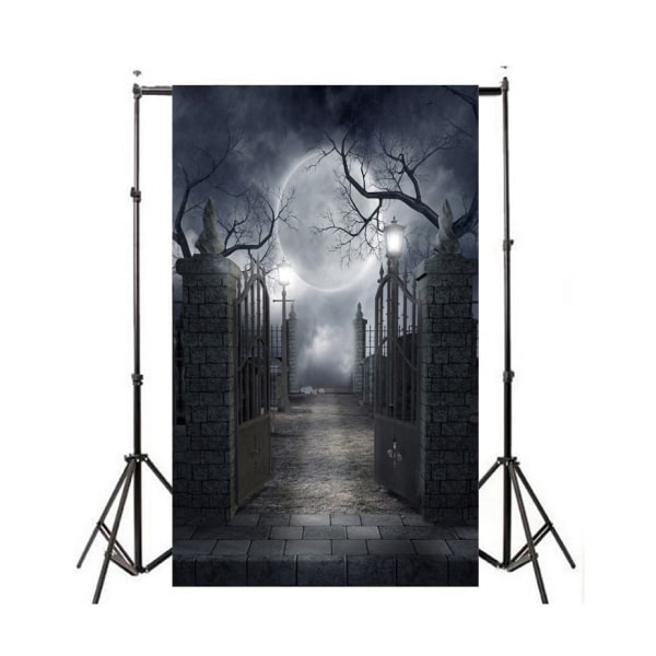 Halloween natt fullmåne Bakteppe Dark Wood Cemetery Photography