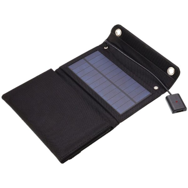 Vikbar väska med solpanel 15W/5V, flexibel hopfällbar solcellsladdningspanel för mobiltelefon, lämplig för utomhuscamping, vandring, promenader