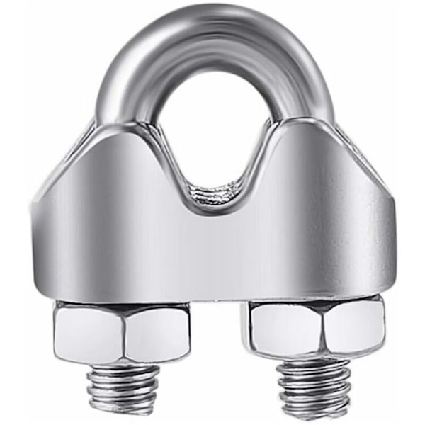 12 stk. drivhuskabel rustfrit stål 4 mm galvaniseret metalkabel kabeltang buet pincet metalkabel kabel rustfri stål clips bue sjækler -sh