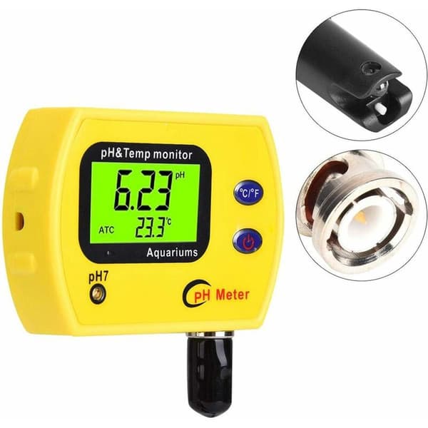 Vandkvalitetsanalysator Vandkvalitetsmonitor Bærbar pH-tester Høj nøjagtighed PH-måler Skærm (220V EU-adapter)