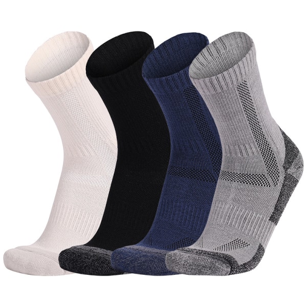 Höst- och vintersnöstrumpor för män och kvinnor, skidstrumpor i midcalf, sportstrumpor (4 par)