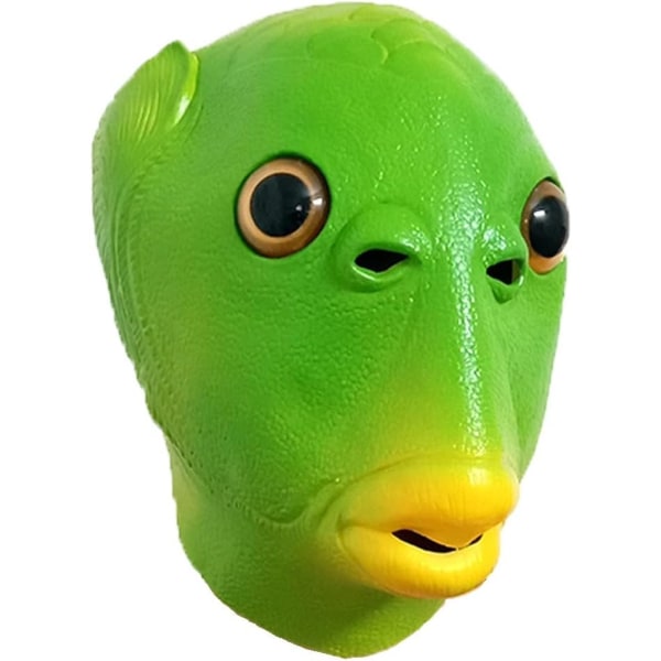 Grøn fisk med glas øjenlap - velegnet til karneval, tivoli