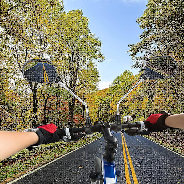 2 kpl pyöräpeilejä Säädettävä 360° Kääntyvä Pyöräpeilit (Ohjaustangon Halkaisija 22.2mm), Sähköpotkulautapeili, Pyöräpeili Ohjaustanko MTB Sco