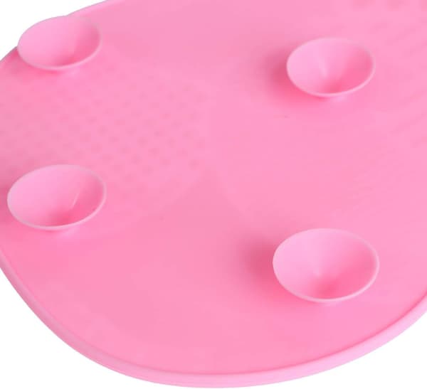 2 stk. silikonebørste-renser, makeupbørste-rengøringsmåtte-værktøj (pink)