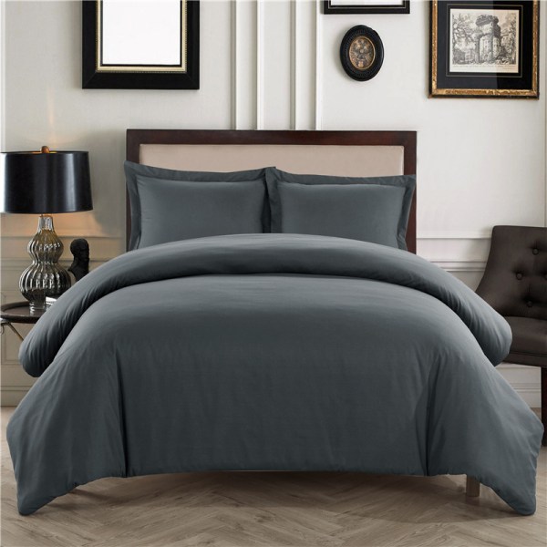 Gray Duvet Cover 220x260cm with 2 Pillowcases 50x75cm - Bedding S