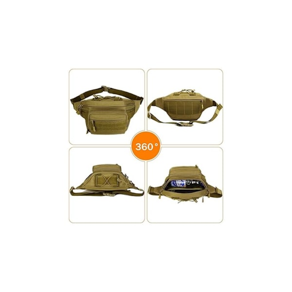 Män Kvinnor Nylon Taktisk Militär Midjeväska Multifunktionell Bältesväska för Klättring Löpning Vandring Jakt Cykling Sport Camping Trekking