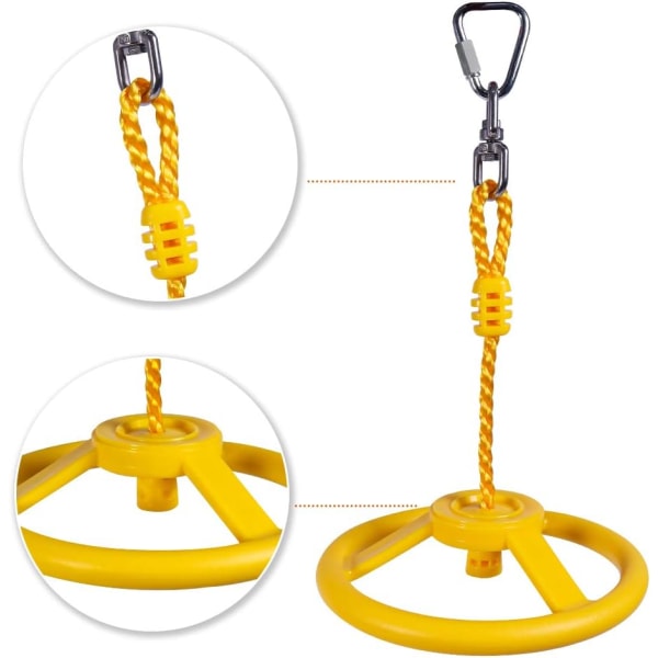 Svinghjul för Slackline (Gul) - Tillbehör för utomhusbruk