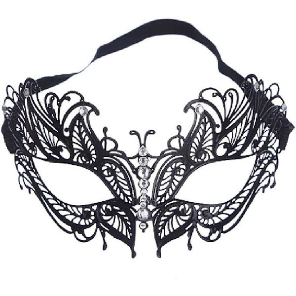 Metallmask Vacker Bekväm Delikat Montering Ansikte Kvinnlig Varghuvud Mask för Fest Karneval Kväll