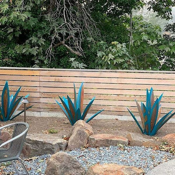 Rustik Tequila Skulptur, DIY Metall Agave Växt Heminredning, Rustik Handmålad Metall Agave, Trädgårds Konst Dekor Staty, Heminredning, Trädgårds Prydnader,