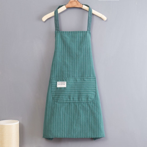 Set med 2 kaffe + grön färg, köksförkläden, 2 st Justerbara Vattentäta förkläden med 2 fickor för kvinnor män kock för kök, trädgårdsarbete, restaurang