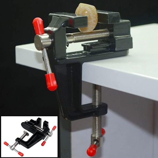 Mini universell bordsklämma, set mikro-arbetsbänk med justerbar käftspänning bänk aluminiumlegering verktyg för reparation skulptur modellbygge manuell