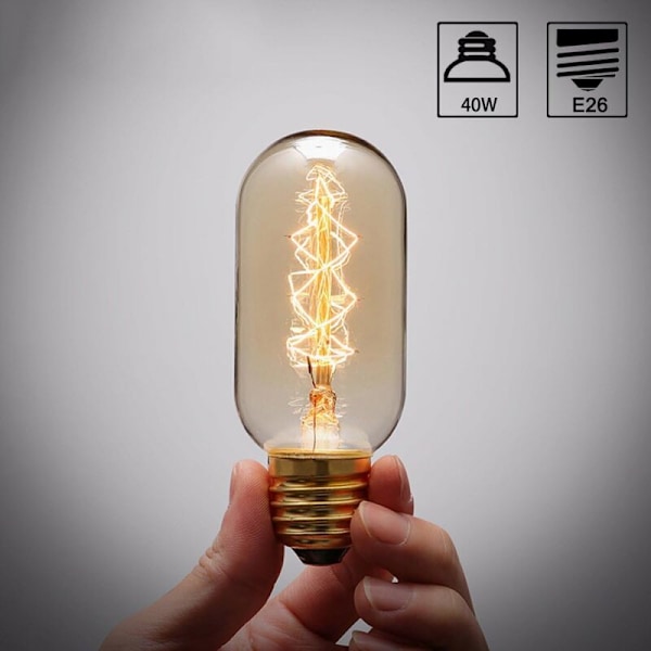 12 T45 Edison 40W pærer 40w Wolframlampe Retro Spiral 220V