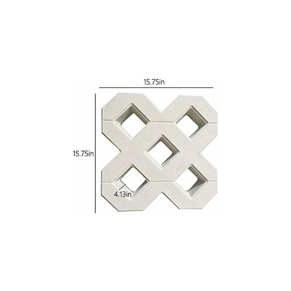 Belægningsform, Betonpladeform DIY Firkantet Havegang Beton Plast Belægningssten Propylen Belægningsform Gangsti Havebygninger Tilbehør Conc