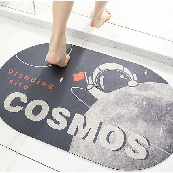 Bademåtte Absorberende Gulvmåtte til Badeværelsesdør Oval Landing Point 50*80cm