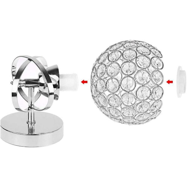 Væglamper i krystal soveværelse lampe Vægge af moderne runde sengeborde soveværelser armatur Spisestue E27 Korridor E27 (pære ikke inkluderet)/