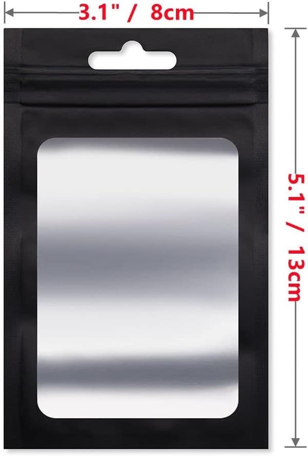 200 aluminiumsposer (sorte, 8 x 13 cm)