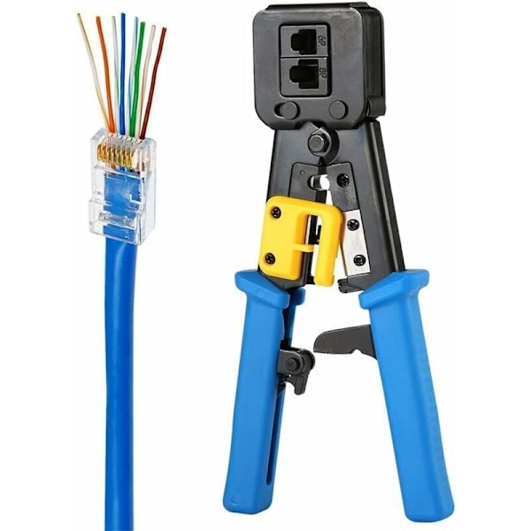 RJ45 krympeverktøy for RJ45 / RJ12 standardkontakter og terminaler