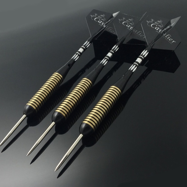 Professionella Steeldarts 3-delad Dart Set 23G Dart Set Tournament Steel Tip Dart Set Professionellt Dart Set med Hard Case Coating (Svart)