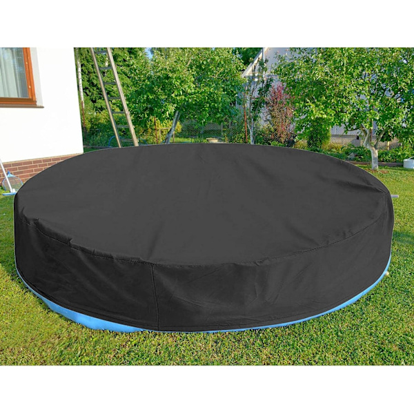 Runda poolskydd för barn Utomhus sandlåda leksaksskydd Sandlåda tak Multifunktion tak för hund, 122cmx30cm