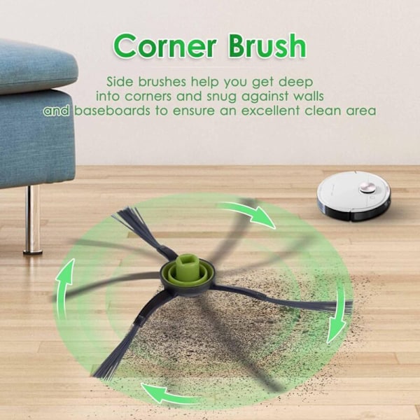Reservedeler for robotstøvsuger Ecovacs Deebot Ozmo 920 950 T8 Aivi Max T9 T5 N5 N7 N8+ N8 Pro Plus DX55 DX93 DJ65 Tilbehørssett, 1 hovedbørste