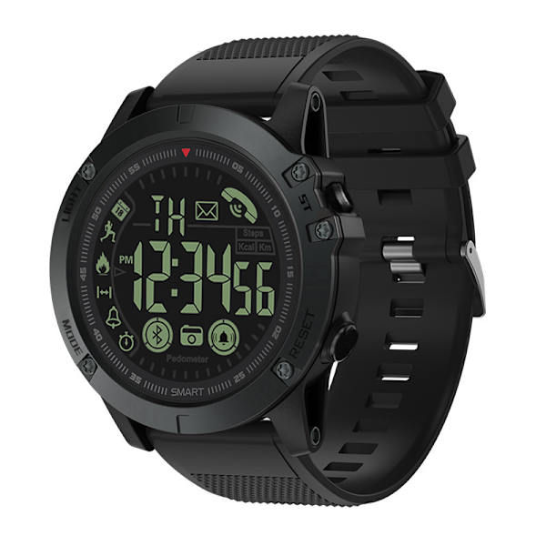 Militær Smartklokke for Menn med Lang Batterilevetid, Militær Smartklokke for Menn, Militær Smartklokke med Stoppeklokke, Aktivitetsmåler for Menn for Android iOS (svart)