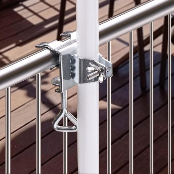 2X Parasollfäste - Parasollfäste för balkongräcke eller bord
