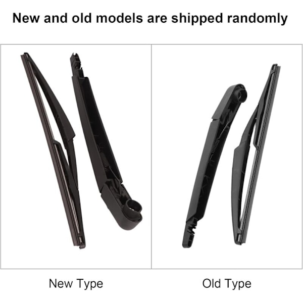Watch-up arm blad, 287815304R, sæt af bilviskerblade lamina car til Dacia Sandero 2005-2015, Sort