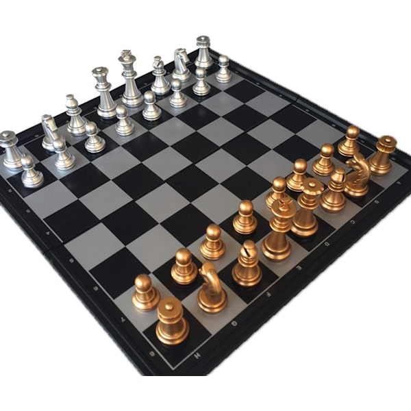 32*32cm Magnetiskt schackset, Reseschackspel för vuxna och barn