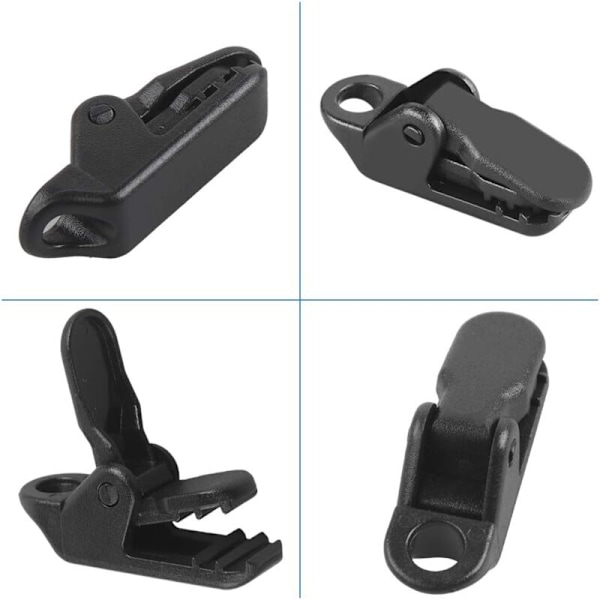 100 st tänger för bachea, tältklämmor plastklämmor för skuggduk fixeringsklämma presenningsklämma klämma plasttänger för utomhusaktiviteter, 3,2x1x1,2 cm