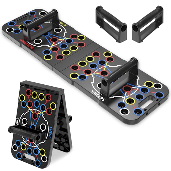 Push Up Board, Hjemmetræningsudstyr Bærbart Multifunktionelt Sammenklappeligt 54 i 1 Push Up Bar Gulv Push Up Håndtag, Styrketræningsudstyr til Mig