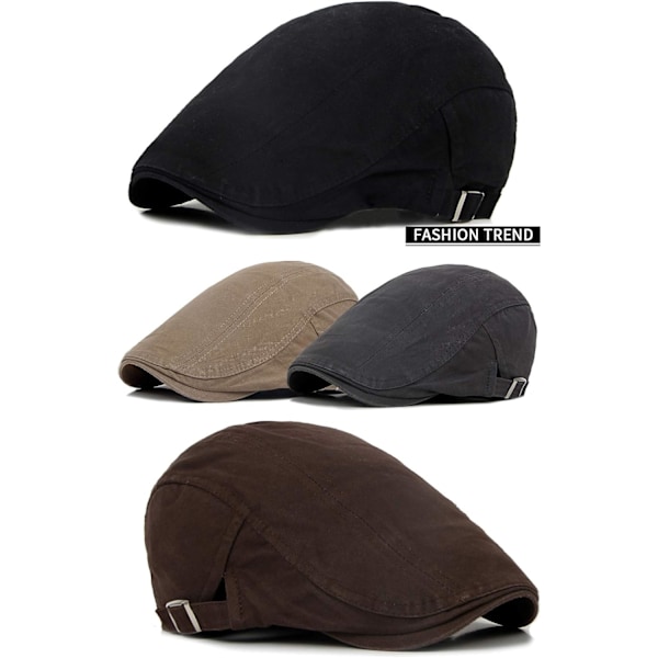 Baskeri miehille ja naisille, hengittävä litteä lippalakki, vintage-baretti, ajo- ja golfhattu, säädettävä vintage Gatsby Ivy -lippalakki kevääseen, kesään ja syksyyn