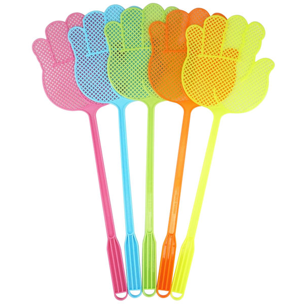 Flugsmälla - Roliga handformade flugsmällare - Hållbara - Färgglada för hem/inomhus/utomhus/klassrum/kontor/5-pack