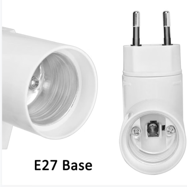 Set om 4 - E27-sockel med trådlös strömbrytare, LED-lamphållare, AC 2