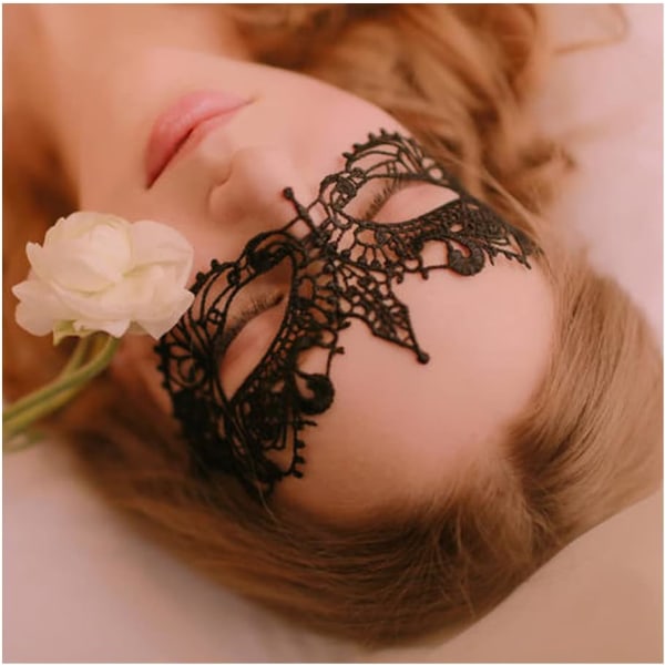 （Hoops + alver）Spets Kvinna Varghuvud Mask (Mask A)