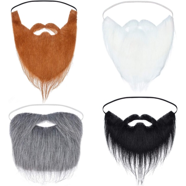 4 stycken Fake Beards False Beards Rolig Fake Mustasch Fake Whiske