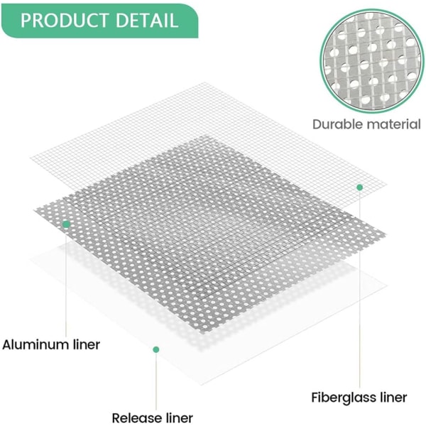 Väggreparationspatch 2 stycken 8x8 tum Fiberglas Aluminium Självhäftande Gipsreparationspatch med Skrapsverktyg för att Fixa Hål Sprickor